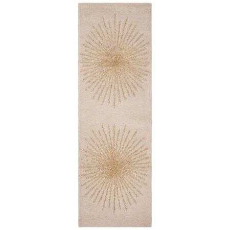 Safavieh 2 ft. 6 in. x 10 ft. Soho Rustic Hand Tufted Runner Area Rug Beige & Beige SOH655B-210